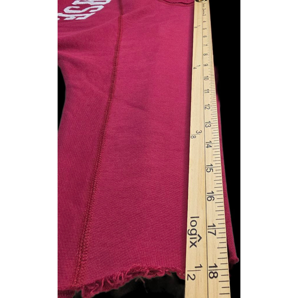 Converse Cropped Sweatshirt Red Collegiate Logo Medium Streetwear Y2K Style - Picture 5 of 8